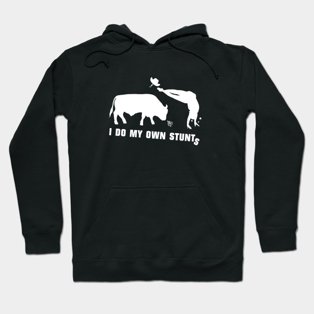 I Do My Own Stunts Bull Riding Funny Bull Rider Hoodie by teebest